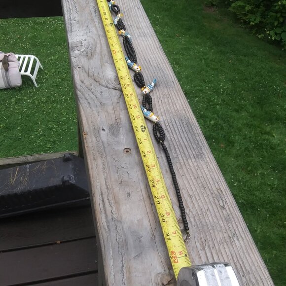 Vintage Hand Painted Wood Parrot Beaded Necklace  Fun Playful Boho Tropical - Picture 8 of 16